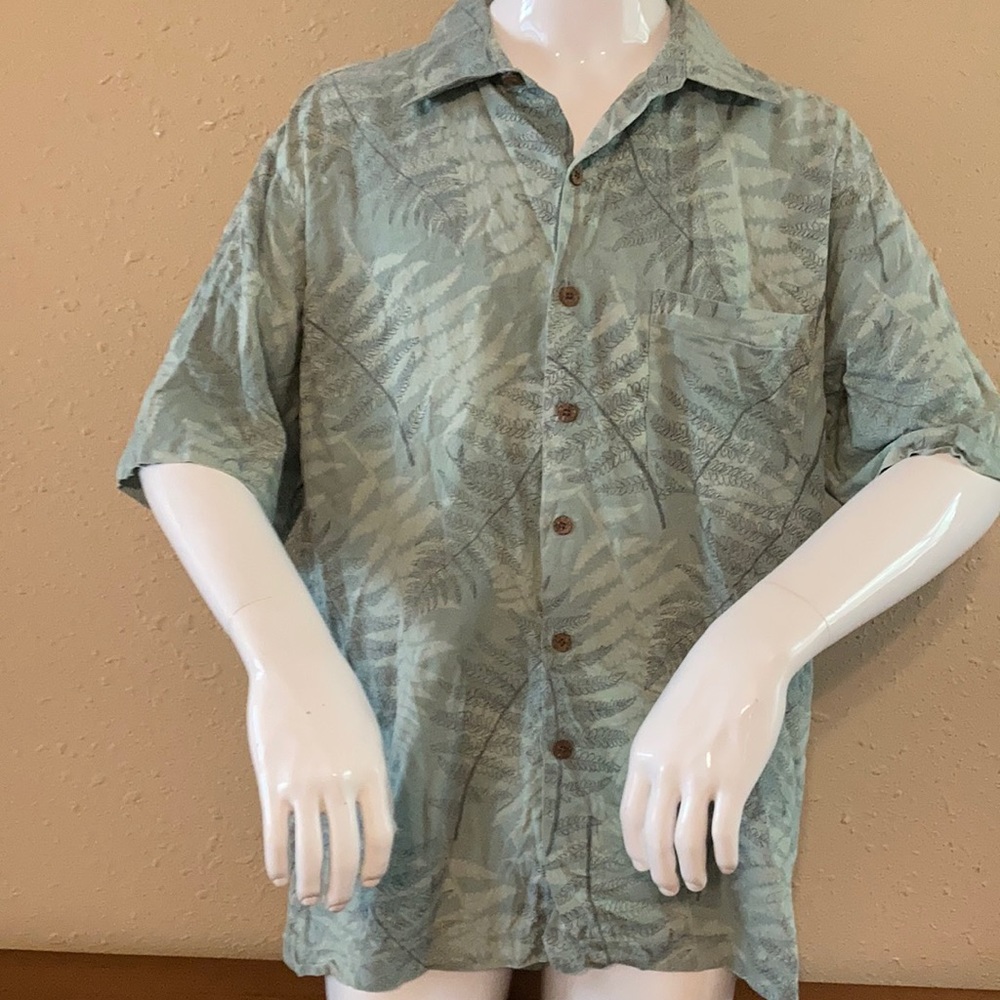 Men’s Caribbean silk blend SS shirt, size XL